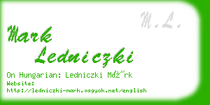 mark ledniczki business card